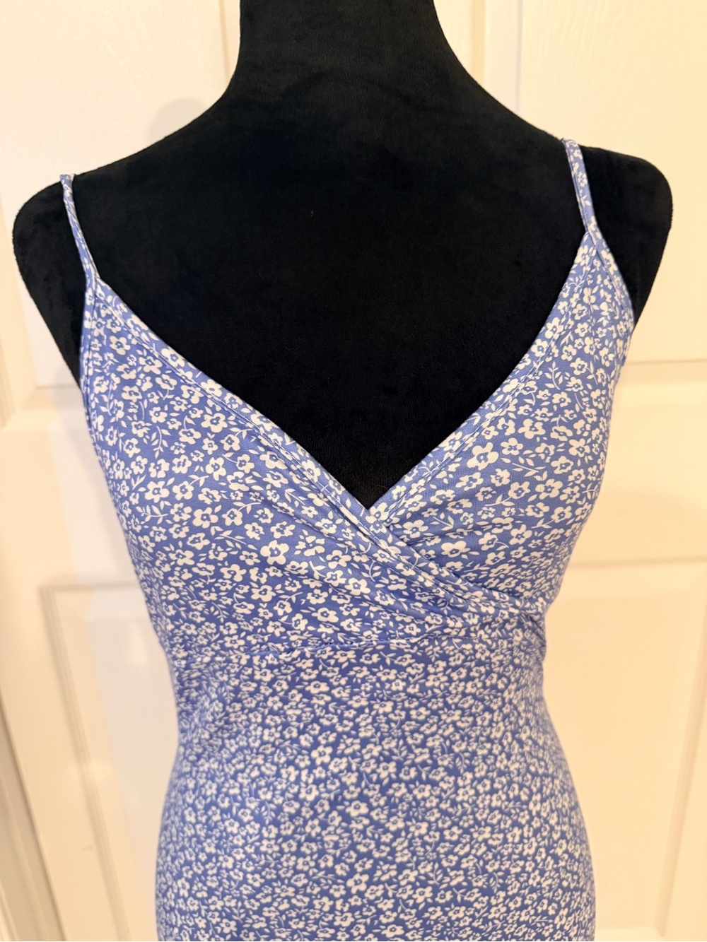 Blue Floral Slip Dress - Picture 2 of 5